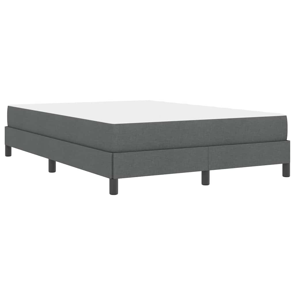 Boxspringbett mit Matratze Dunkelgrau 140 x 190 cm Stoff