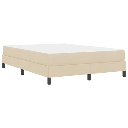 Boxspringbett mit Matratze Creme 140 x 190 cm Stoff