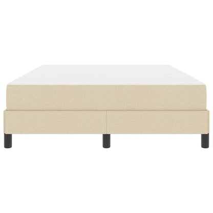 Boxspringbett mit Matratze Creme 140 x 190 cm Stoff