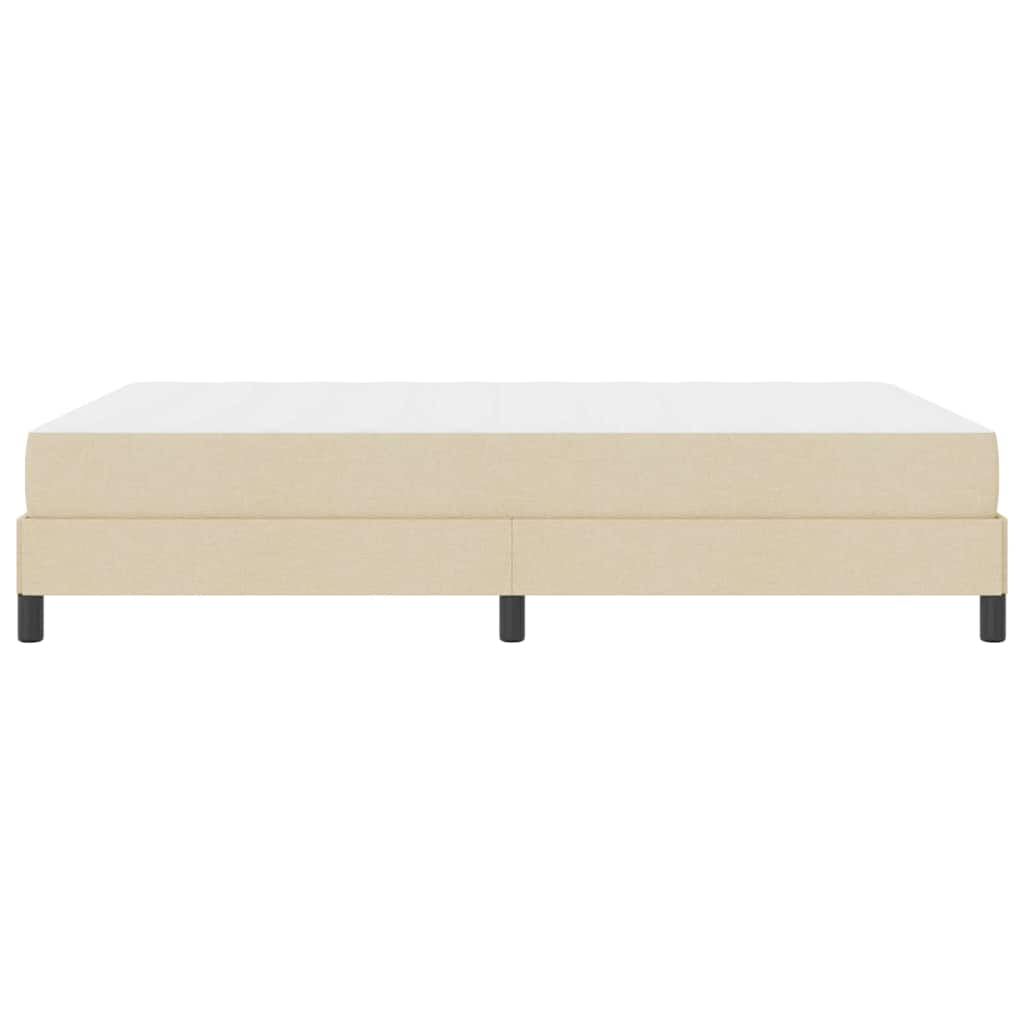 Boxspringbett mit Matratze Creme 140 x 190 cm Stoff