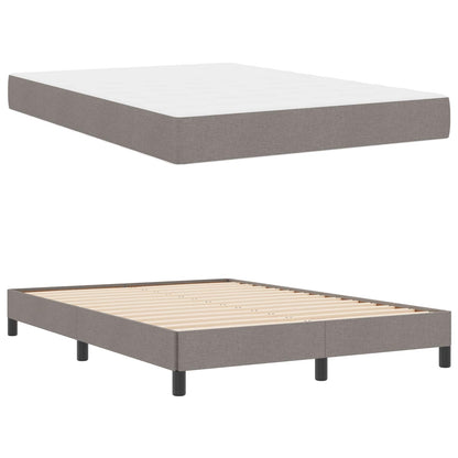 Boxspringbett mit Matratze Taupe 160 x 200 cm Stoff