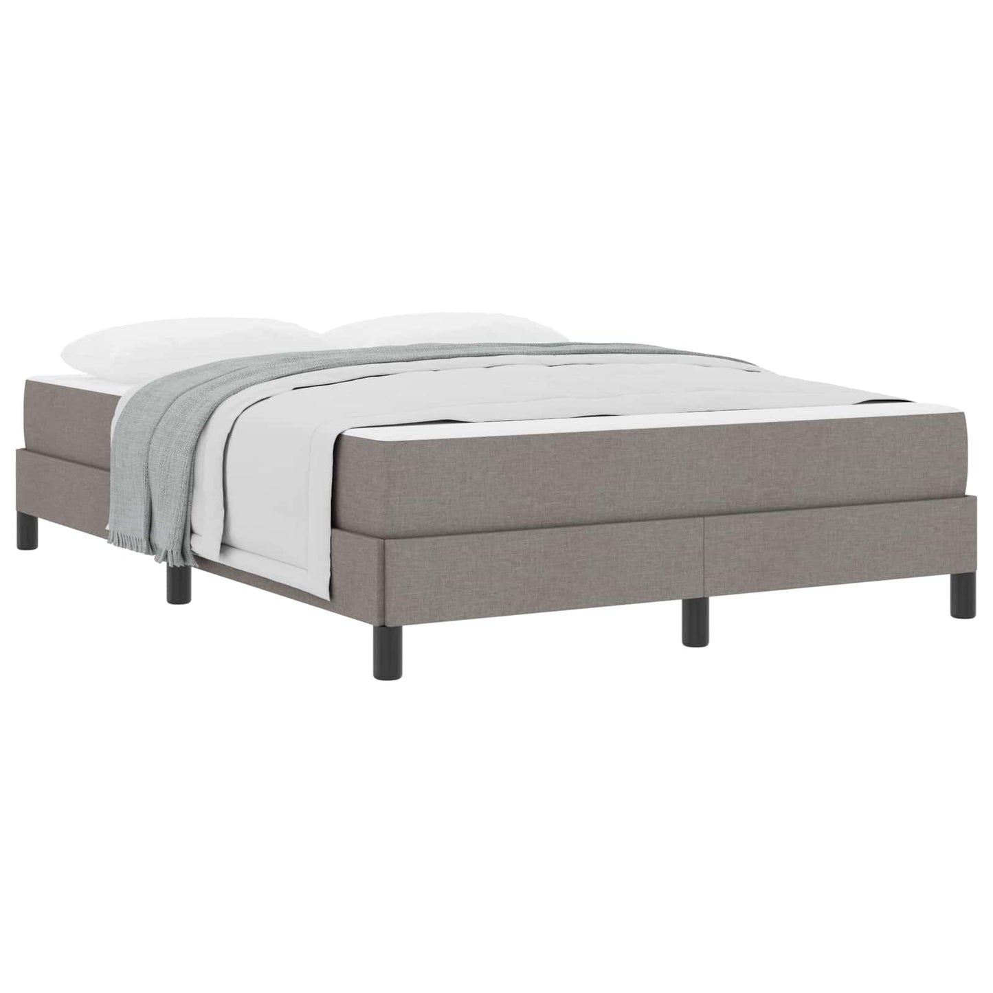 Boxspringbett mit Matratze Taupe 160 x 200 cm Stoff