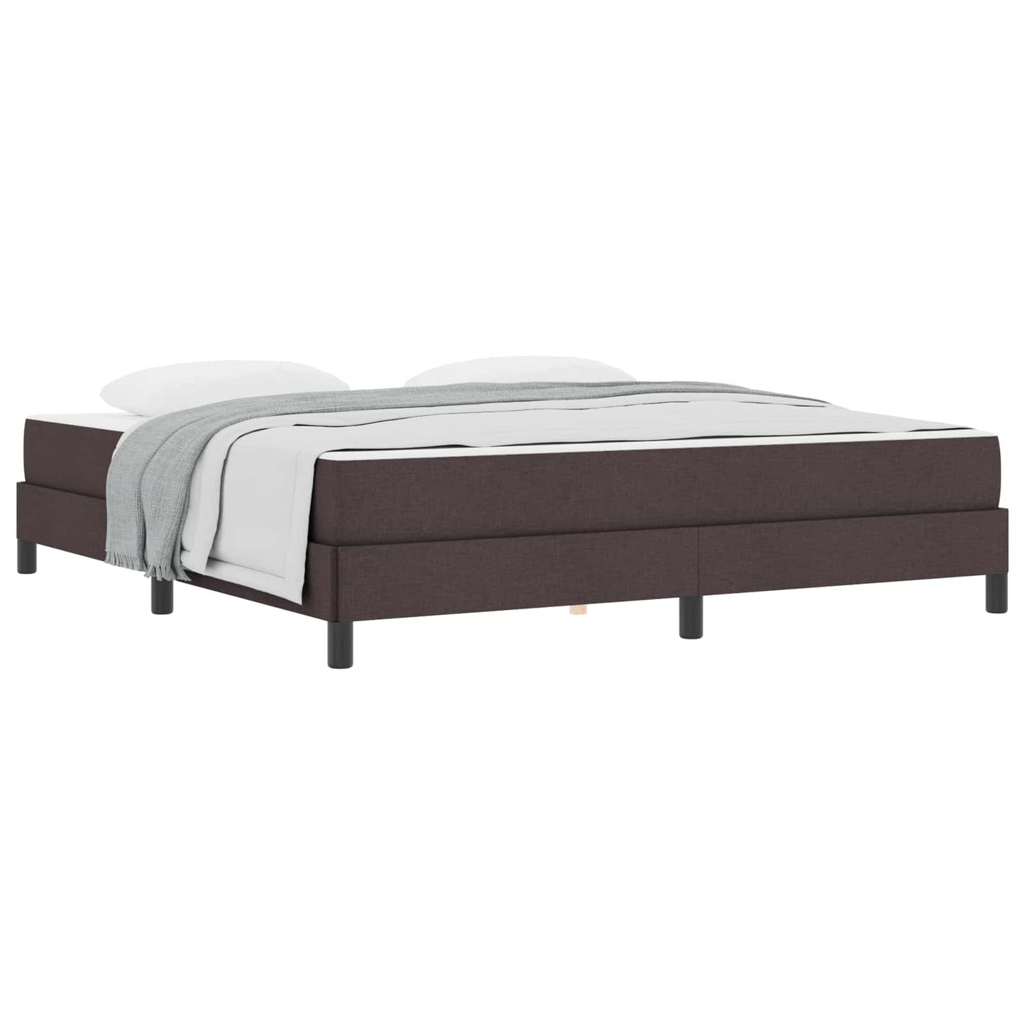 Boxspringbett mit Matratze Dunkelbraun 180 x 200 cm Stoff