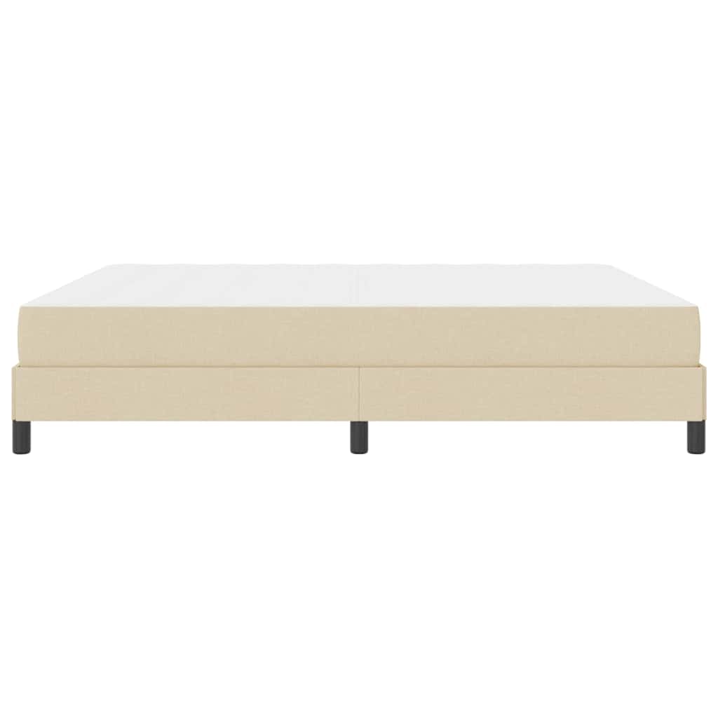 Boxspringbett mit Matratze Creme 180 x 200 cm Stoff