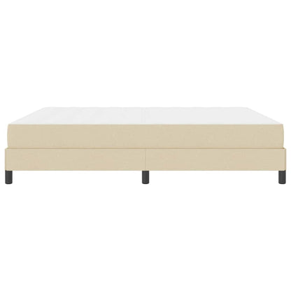 Boxspringbett mit Matratze Creme 180 x 200 cm Stoff