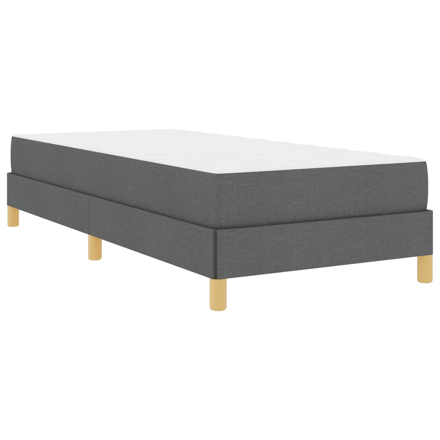 Boxspringbett mit Matratze Dunkelgrau 90 x 190 cm Stoff