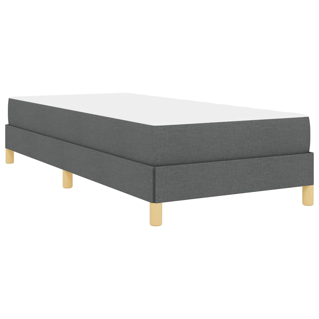 Boxspringbett mit Matratze Dunkelgrau 90 x 190 cm Stoff
