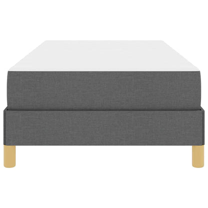 Boxspringbett mit Matratze Dunkelgrau 90 x 190 cm Stoff