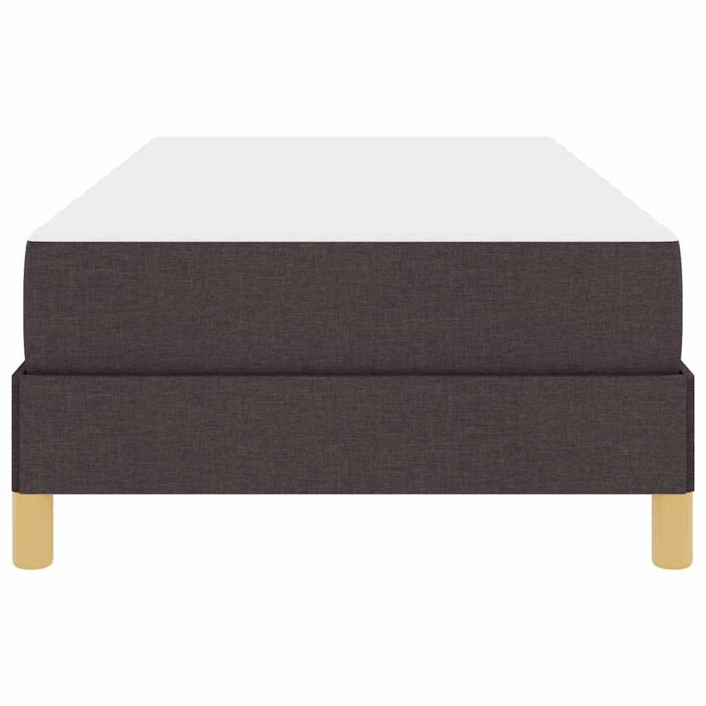 Boxspringbett mit Matratze Dunkelbraun 90 x 190 cm Stoff