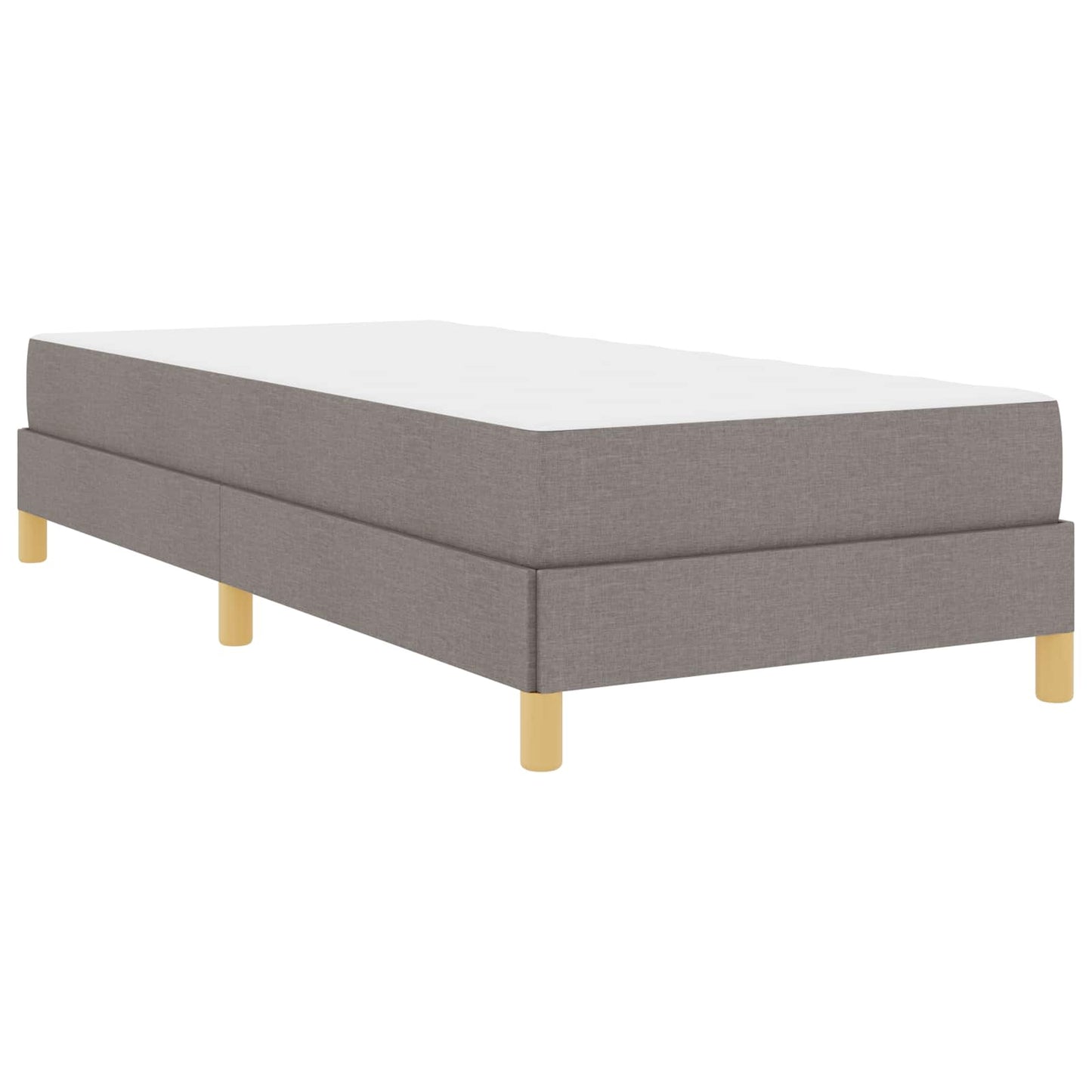 Boxspringbett mit Matratze Taupe 90 x 190 cm Stoff