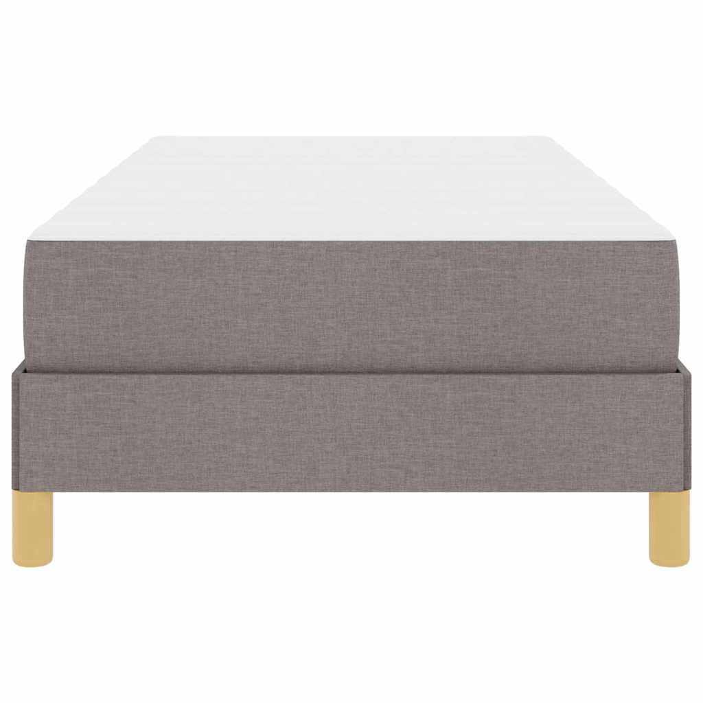 Boxspringbett mit Matratze Taupe 90 x 190 cm Stoff