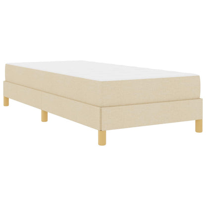 Boxspringbett mit Matratze Creme 90 x 190 cm Stoff