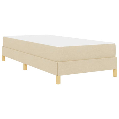 Boxspringbett mit Matratze Creme 90 x 190 cm Stoff