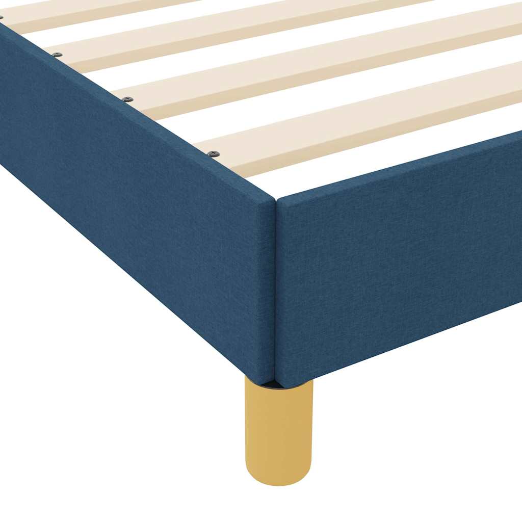 Boxspringbett mit Matratze Blau 90 x 190 cm Stoff