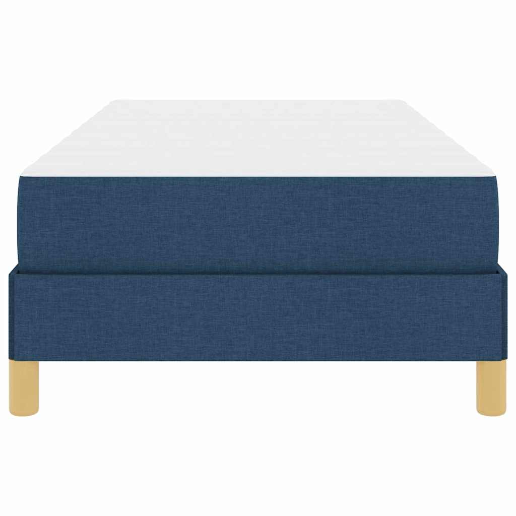 Boxspringbett mit Matratze Blau 90 x 190 cm Stoff