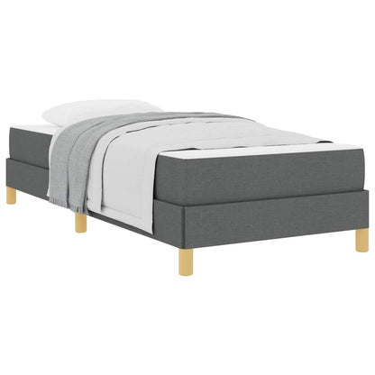 Boxspringbett mit Matratze Dunkelgrau 100 x 200 cm Stoff