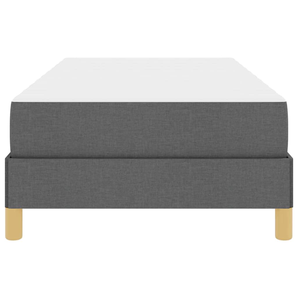 Boxspringbett mit Matratze Dunkelgrau 100 x 200 cm Stoff