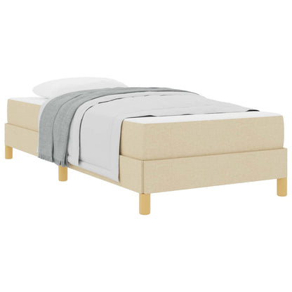 Boxspringbett mit Matratze Creme 100 x 200 cm Stoff