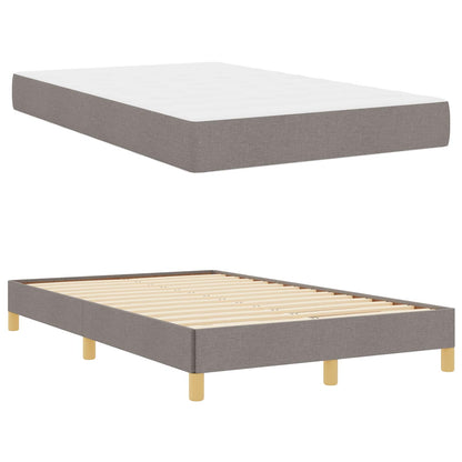 Boxspringbett mit Matratze Taupe 120 x 200 cm Stoff