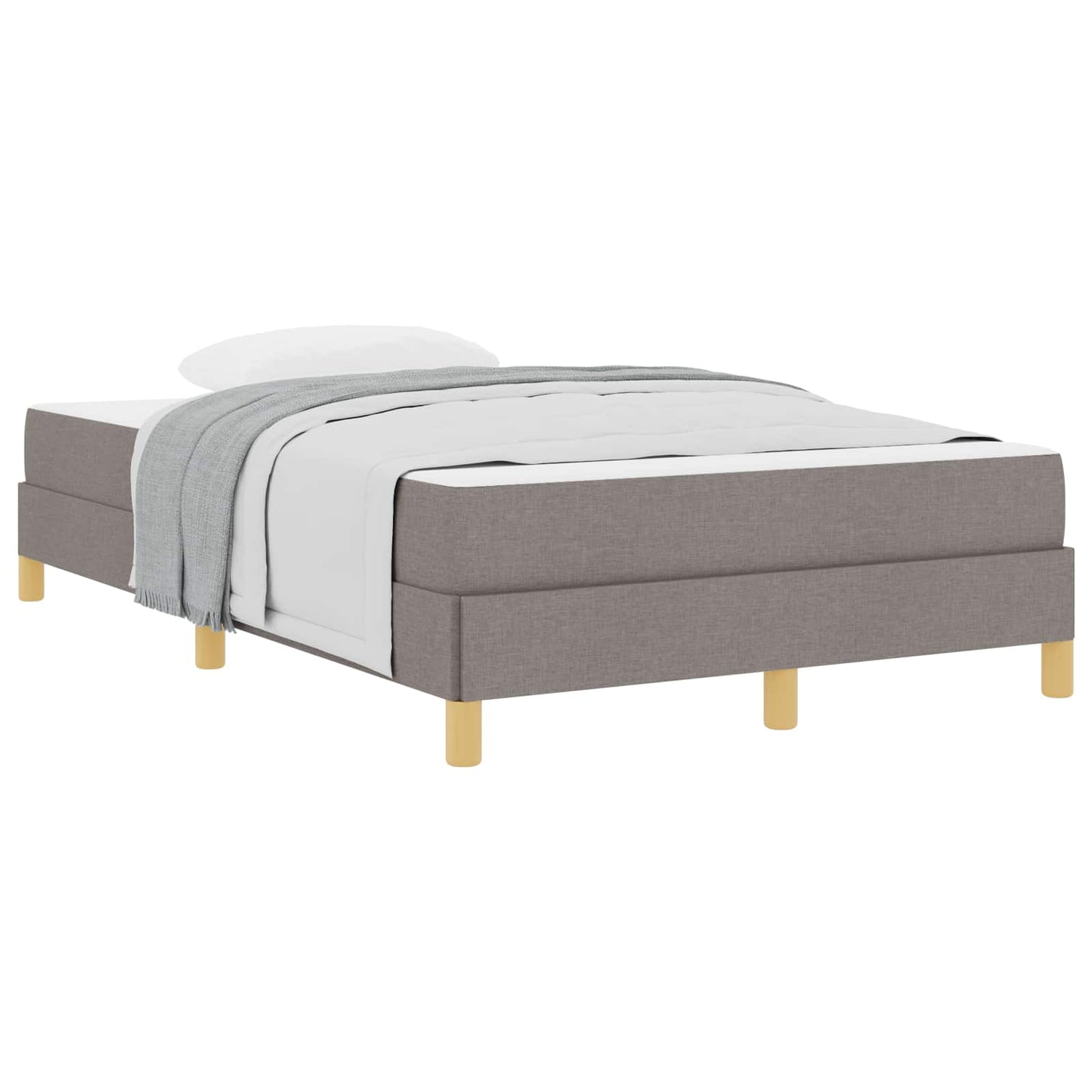 Boxspringbett mit Matratze Taupe 120 x 200 cm Stoff