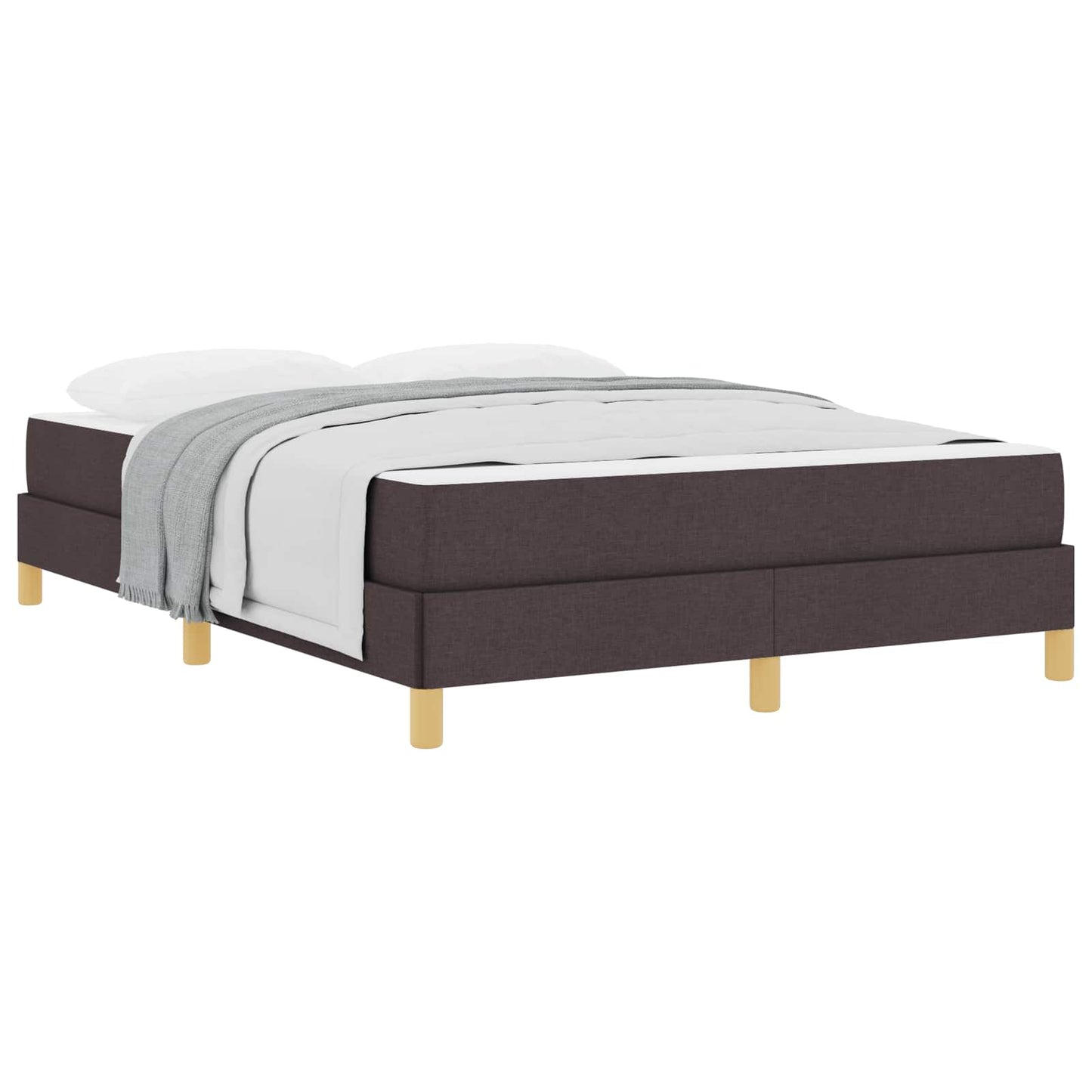 Boxspringbett mit Matratze Dunkelbraun 140 x 190 cm Stoff