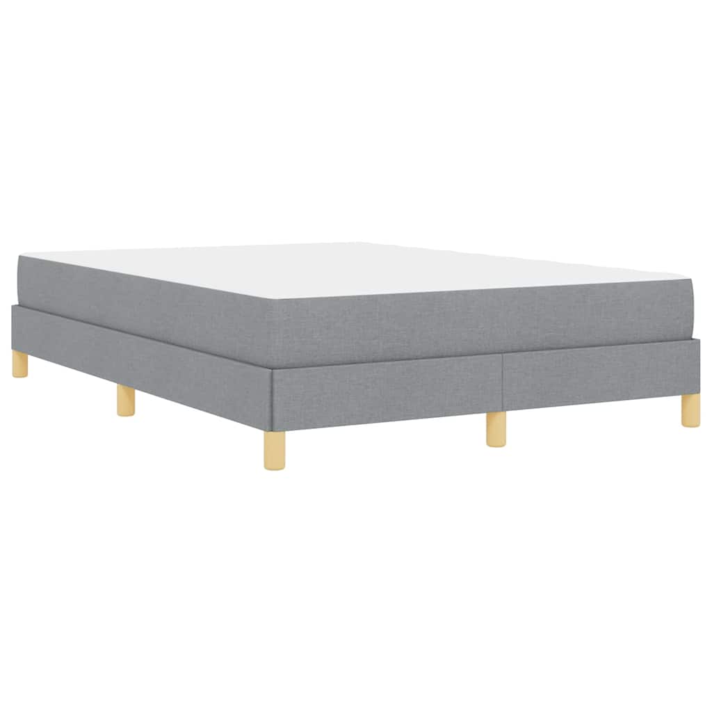 Boxspringbett mit Matratze Hellgrau 140 x 200 cm Stoff