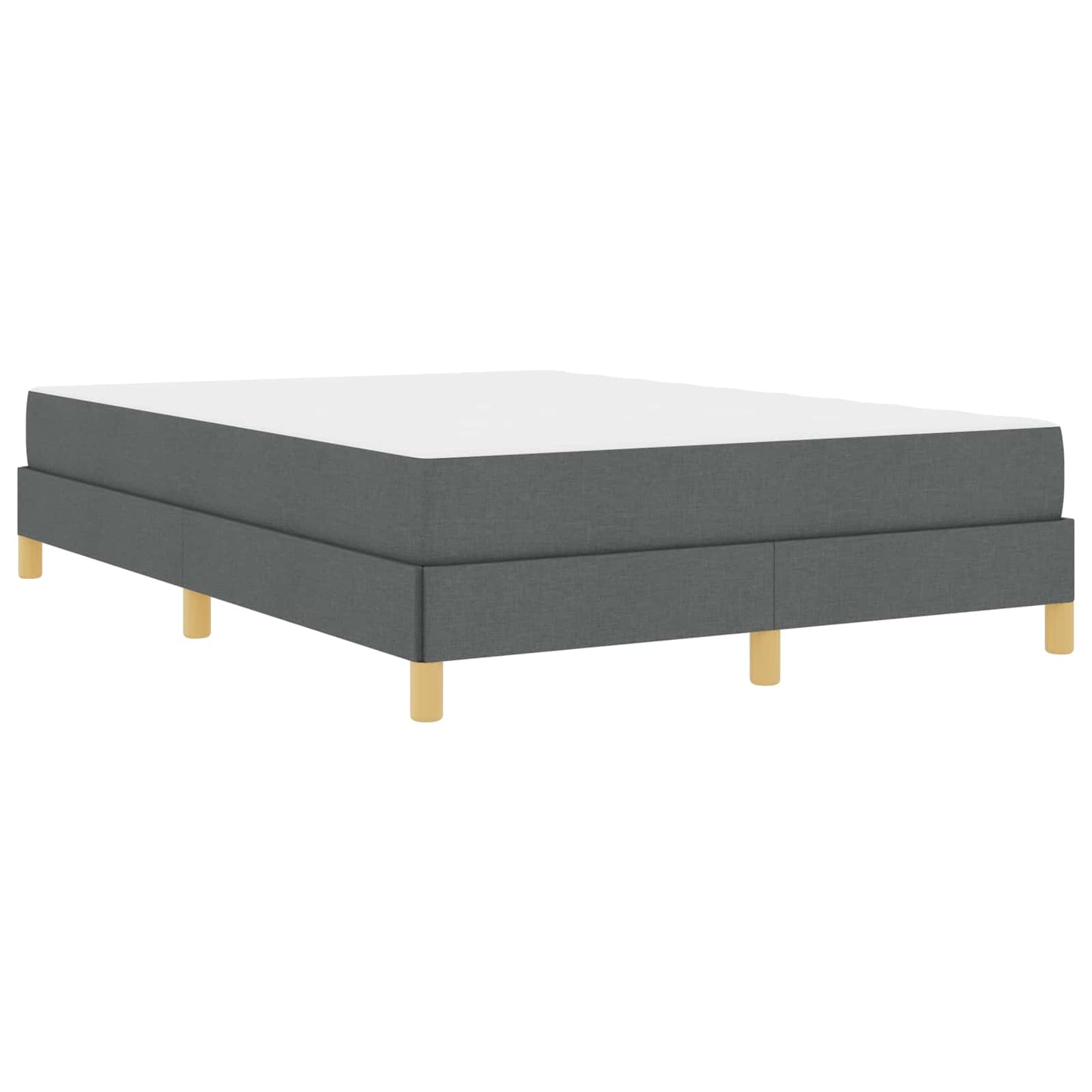 Boxspringbett mit Matratze Dunkelgrau 140 x 200 cm Stoff