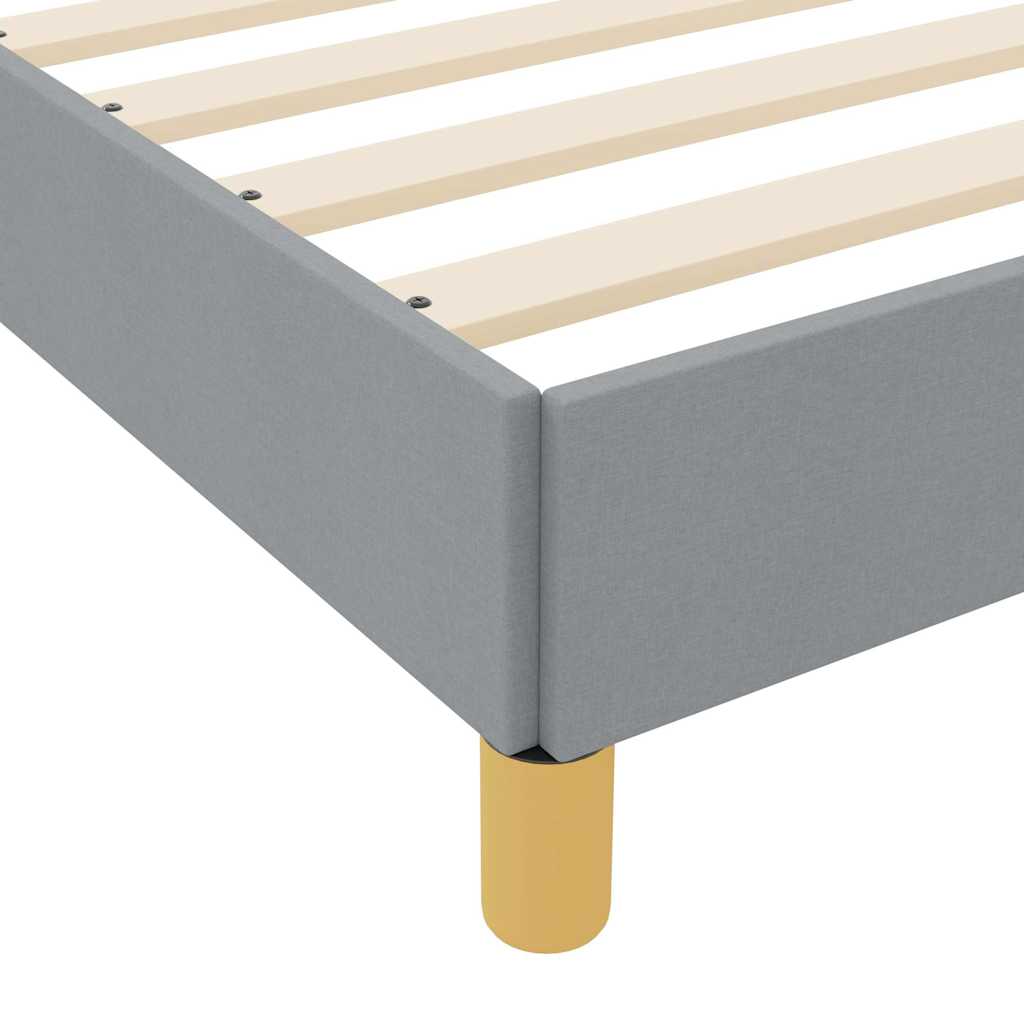 vidaXL Boxspringbett mit Matratze Hellgrau 160 x 200 cm Stoff