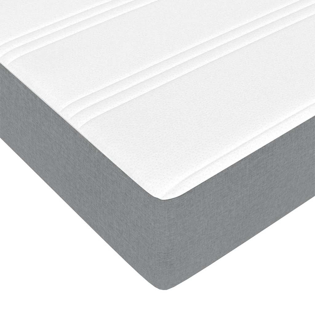 vidaXL Boxspringbett mit Matratze Hellgrau 160 x 200 cm Stoff