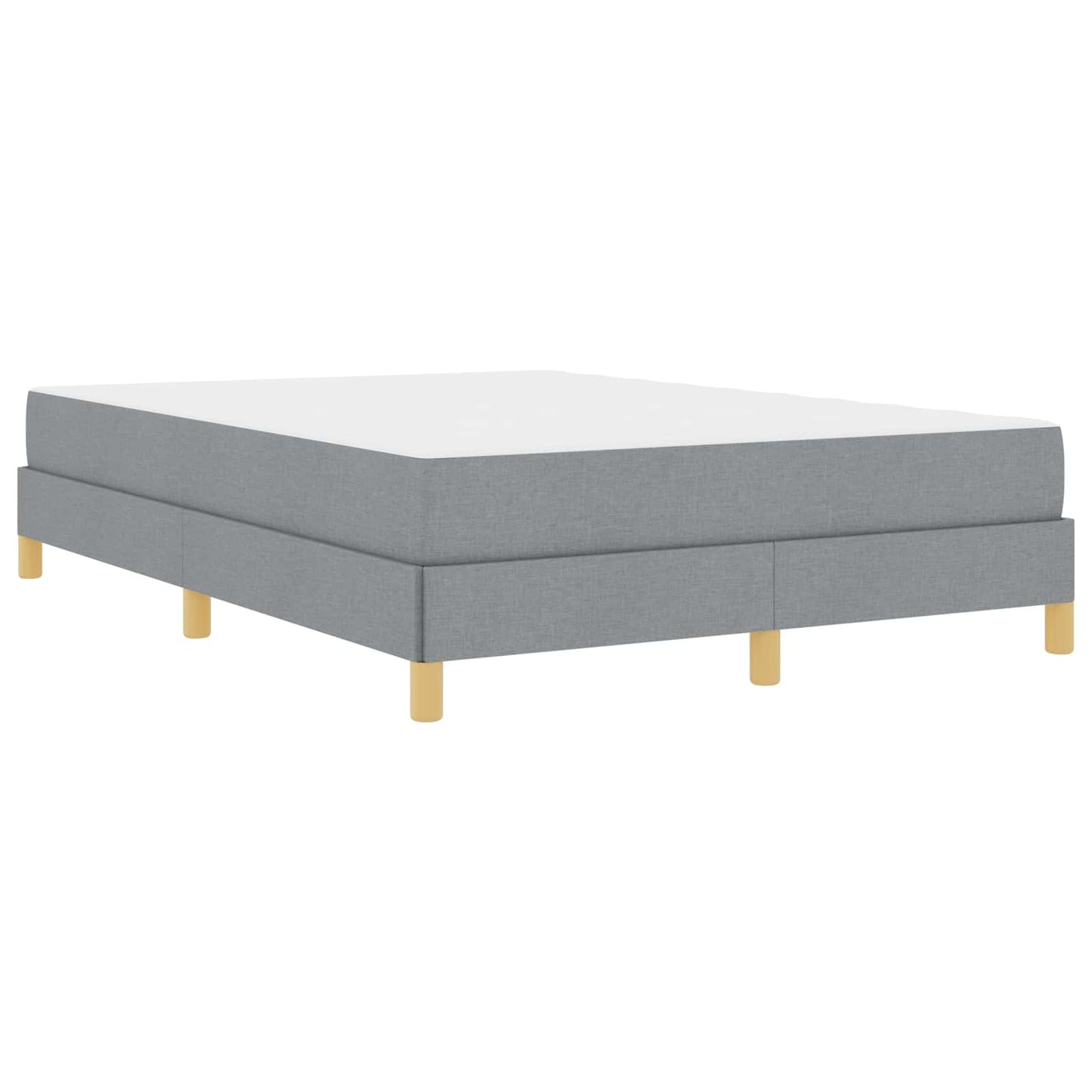 vidaXL Boxspringbett mit Matratze Hellgrau 160 x 200 cm Stoff
