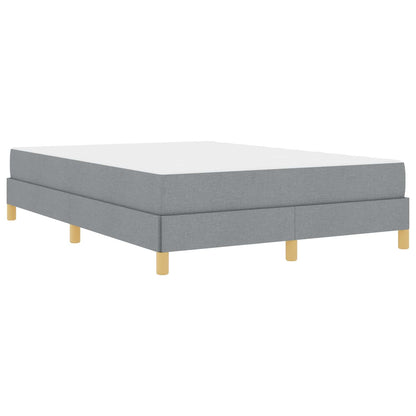 vidaXL Boxspringbett mit Matratze Hellgrau 160 x 200 cm Stoff