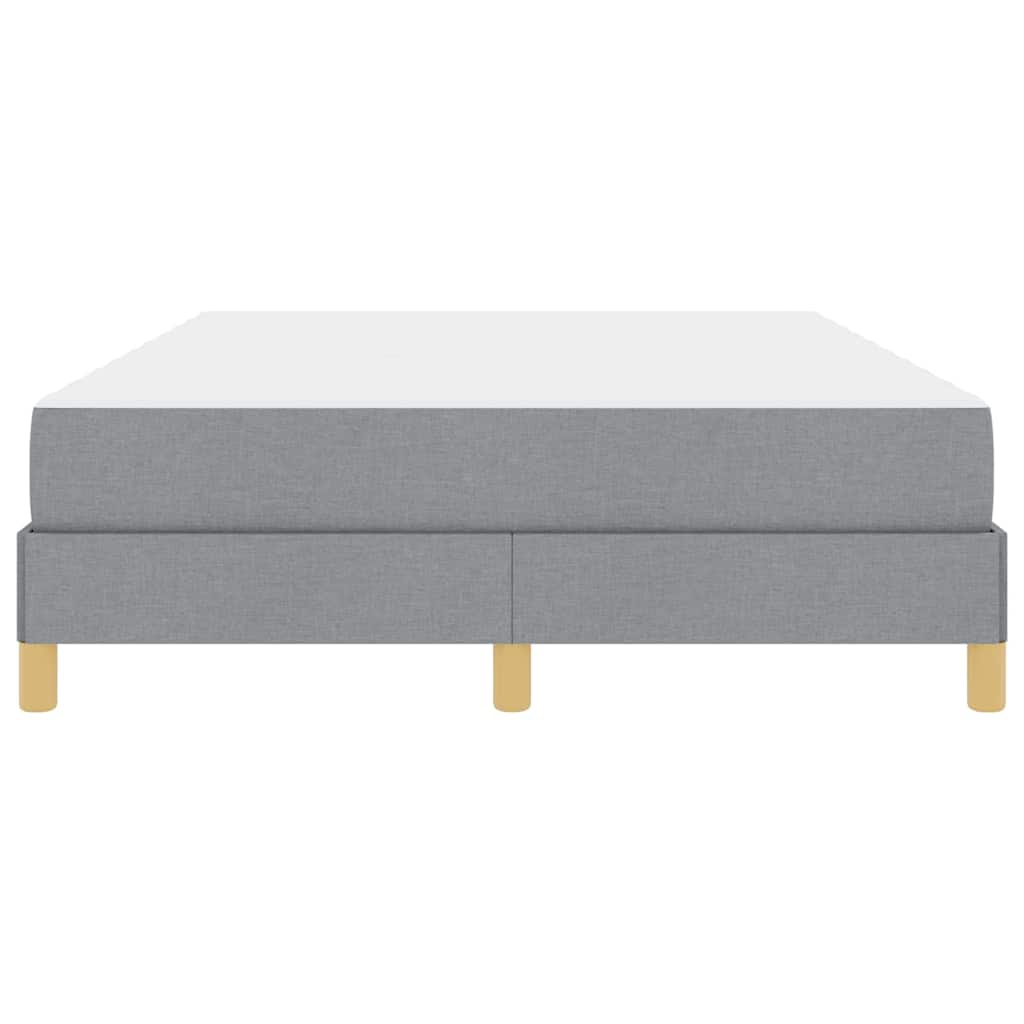 vidaXL Boxspringbett mit Matratze Hellgrau 160 x 200 cm Stoff