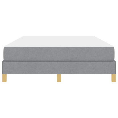 vidaXL Boxspringbett mit Matratze Hellgrau 160 x 200 cm Stoff