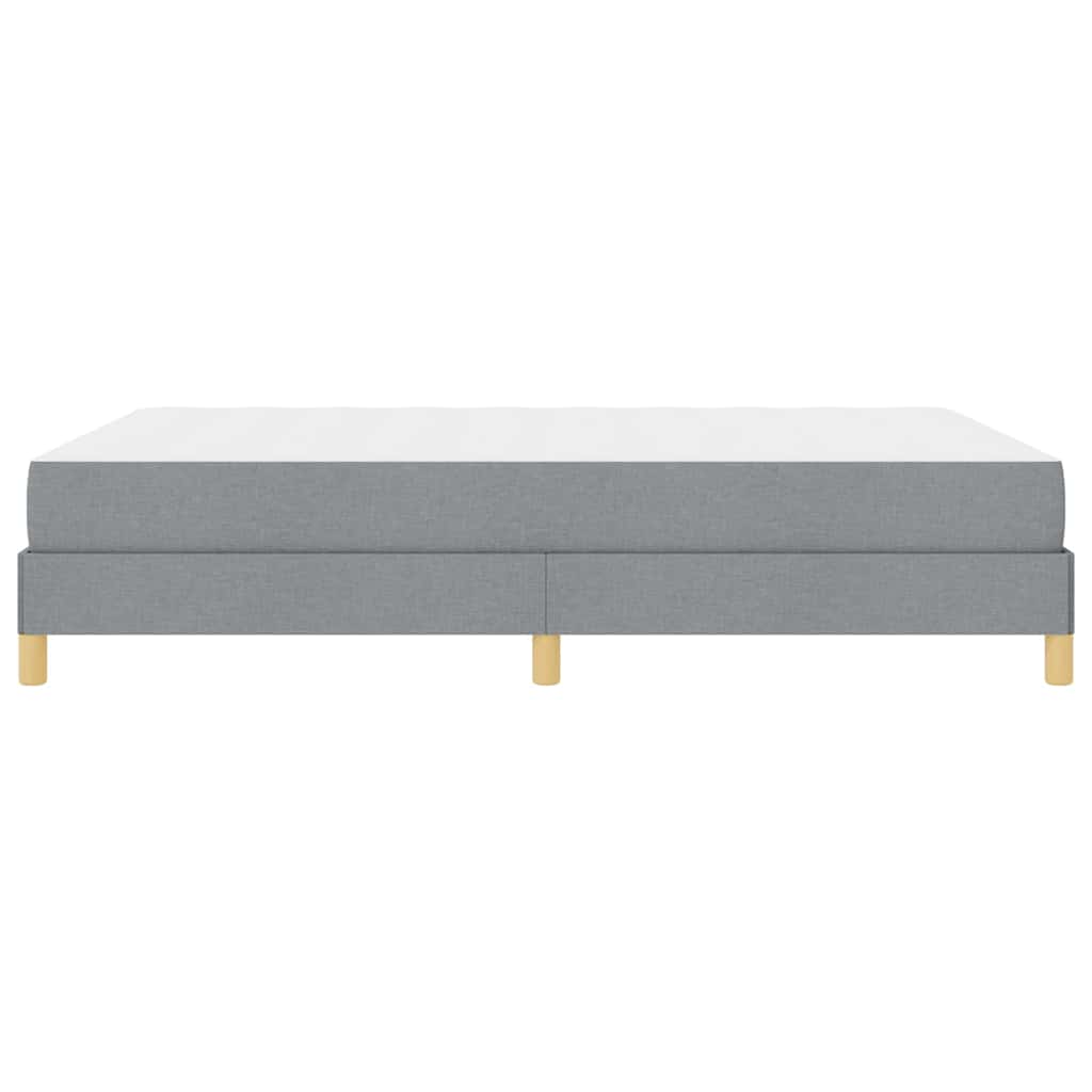 vidaXL Boxspringbett mit Matratze Hellgrau 160 x 200 cm Stoff