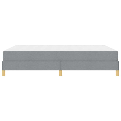 vidaXL Boxspringbett mit Matratze Hellgrau 160 x 200 cm Stoff