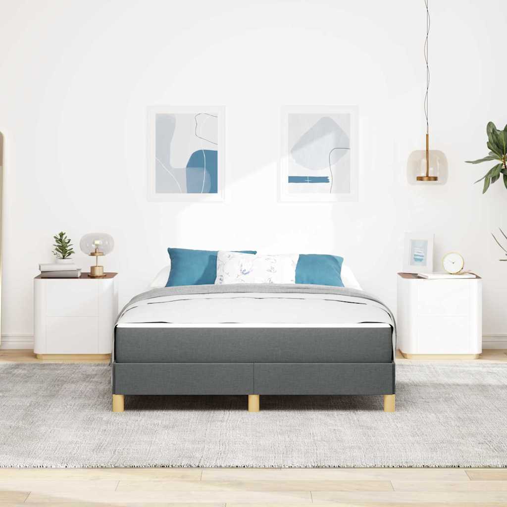 Boxspringbett mit Matratze Dunkelgrau 160 x 200 cm Stoff