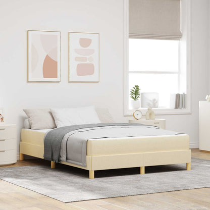 Boxspringbett mit Matratze Creme 160 x 200 cm Stoff
