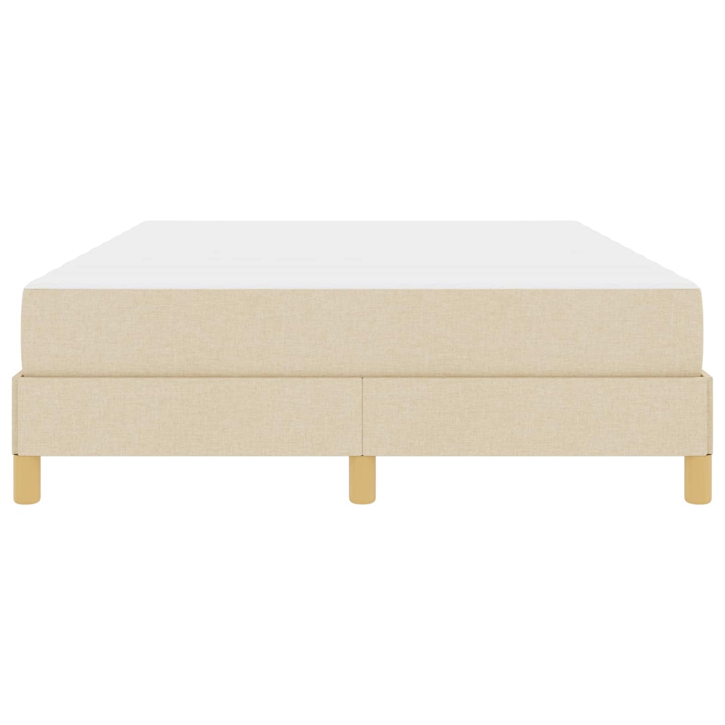 Boxspringbett mit Matratze Creme 160 x 200 cm Stoff
