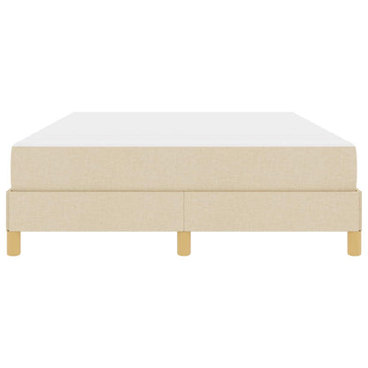 Boxspringbett mit Matratze Creme 160 x 200 cm Stoff