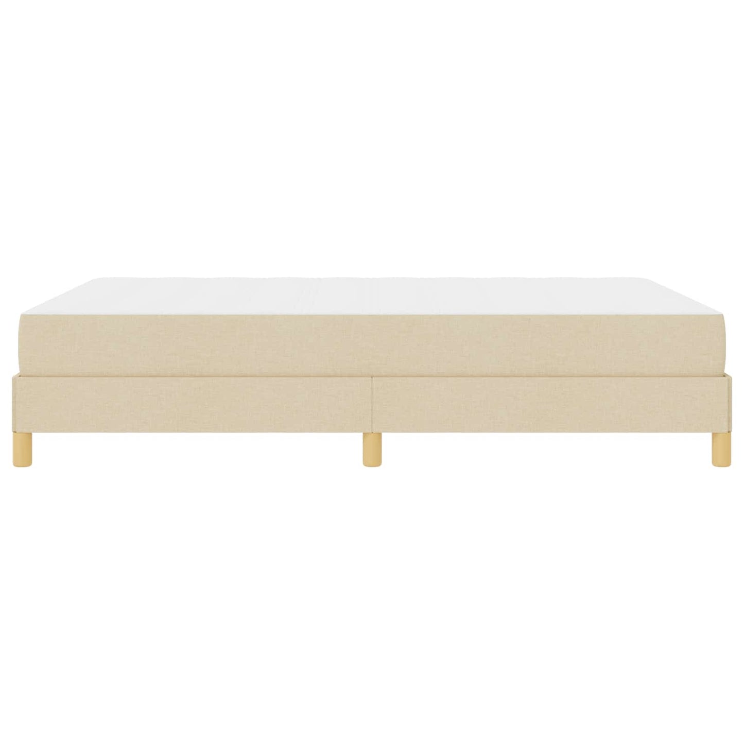 Boxspringbett mit Matratze Creme 160 x 200 cm Stoff