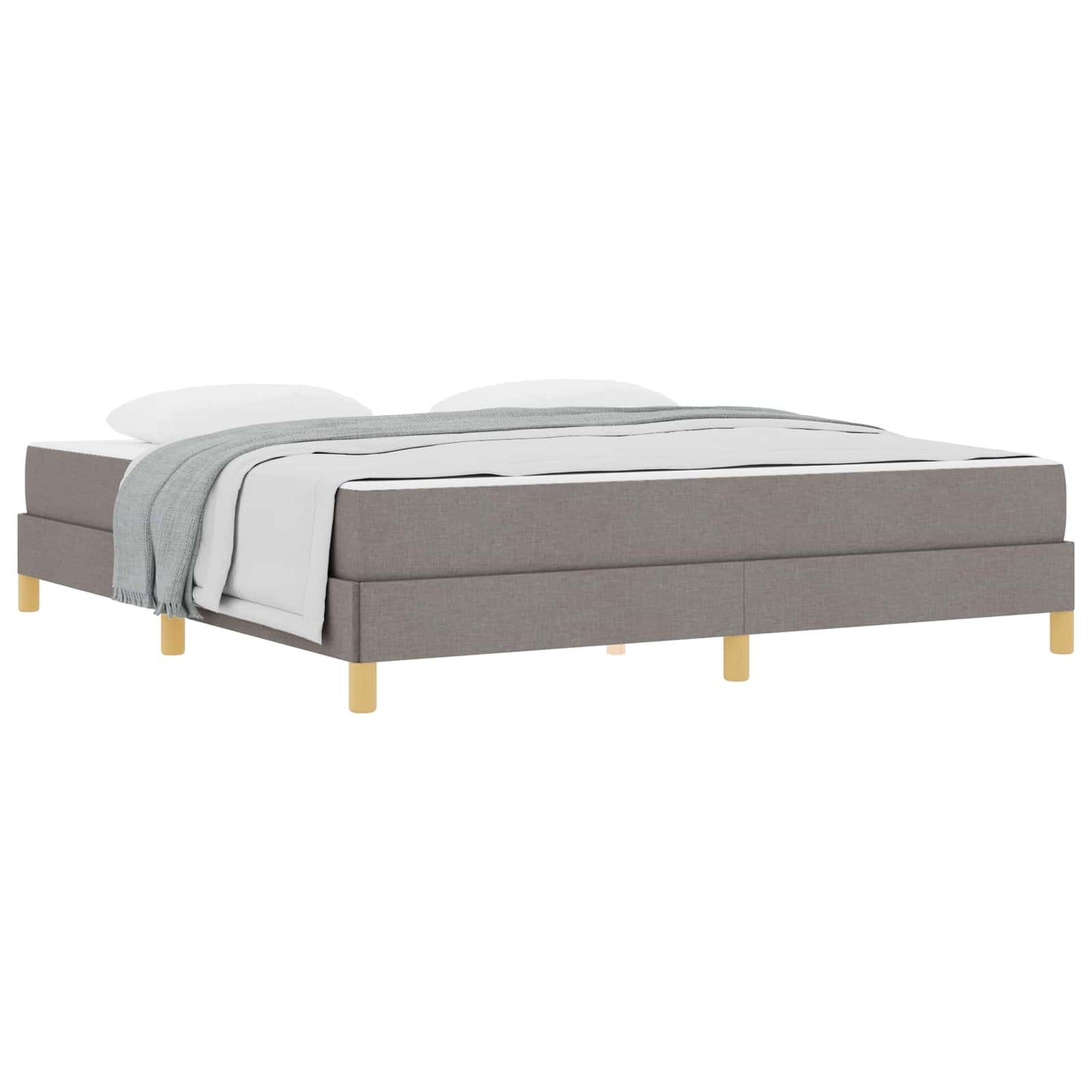 Boxspringbett mit Matratze Taupe 180 x 200 cm Stoff