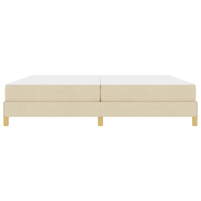 Boxspringbett mit Matratze Creme 200 x 200 cm Stoff