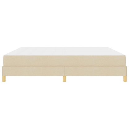 Boxspringbett mit Matratze Creme 200 x 200 cm Stoff