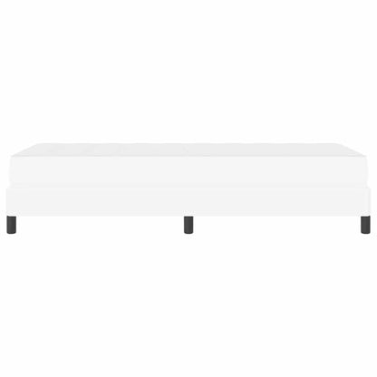 Bettrahmen mit Matratze Reinweiß 80 x 200 cm Stoff