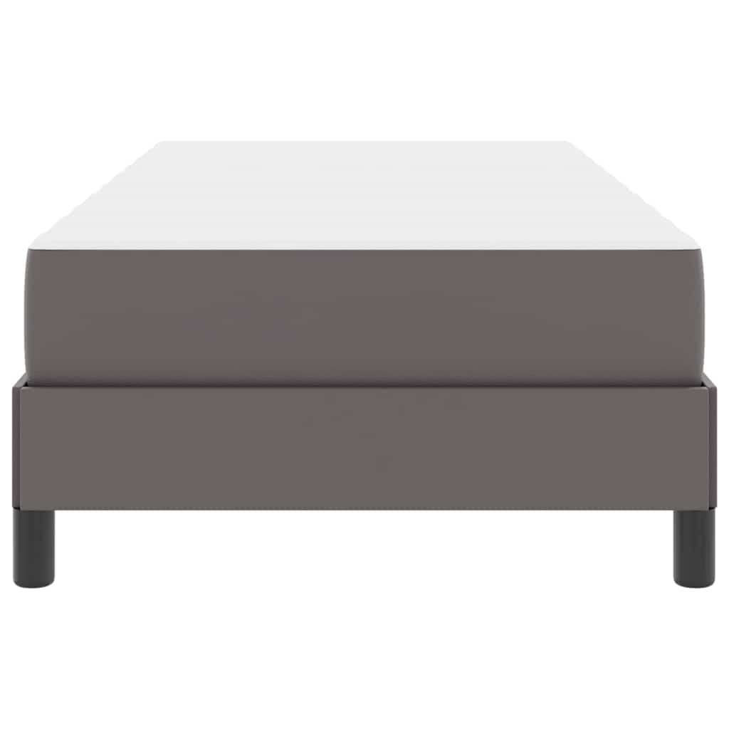 Bettrahmen mit Matratze Grau 90 x 190 cm Stoff