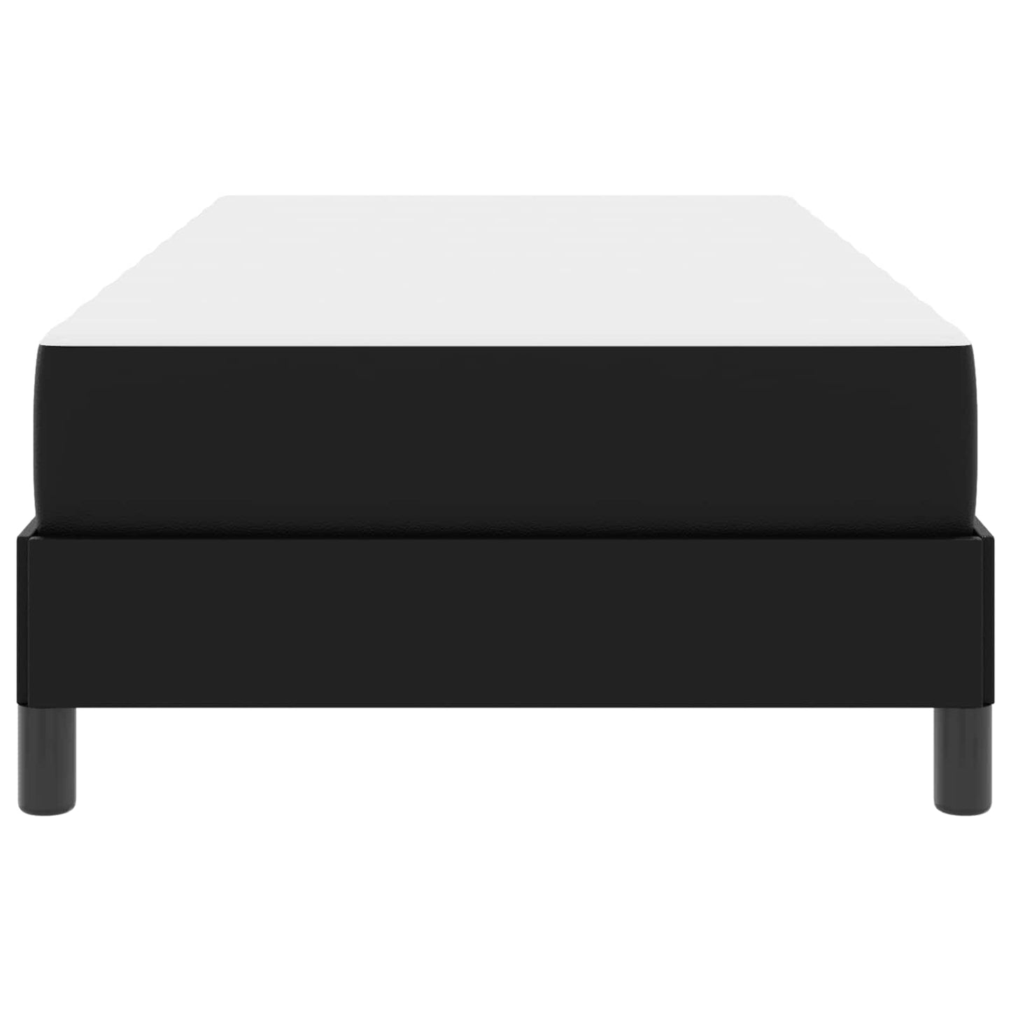 Bettrahmen mit Matratze Schwarz 90 x 200 cm Stoff