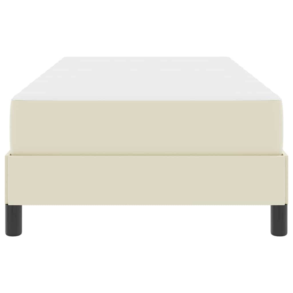 Bettrahmen mit Matratze Creme 100 x 200 cm Stoff