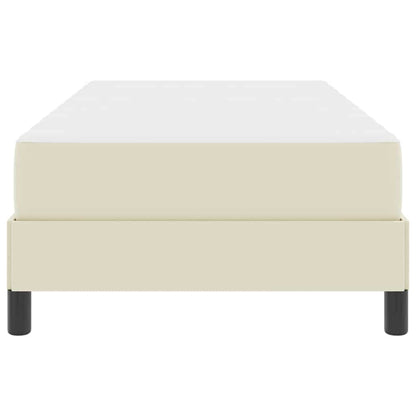 Bettrahmen mit Matratze Creme 100 x 200 cm Stoff