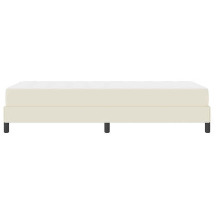 Bettrahmen mit Matratze Creme 100 x 200 cm Stoff