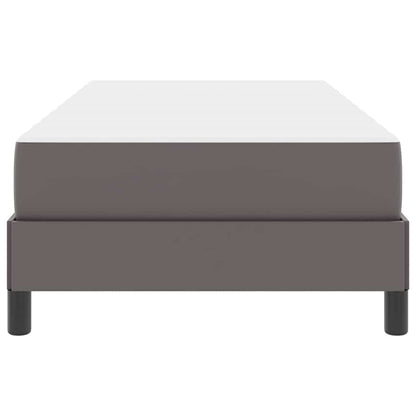 Bettrahmen mit Matratze Grau 100 x 200 cm Stoff